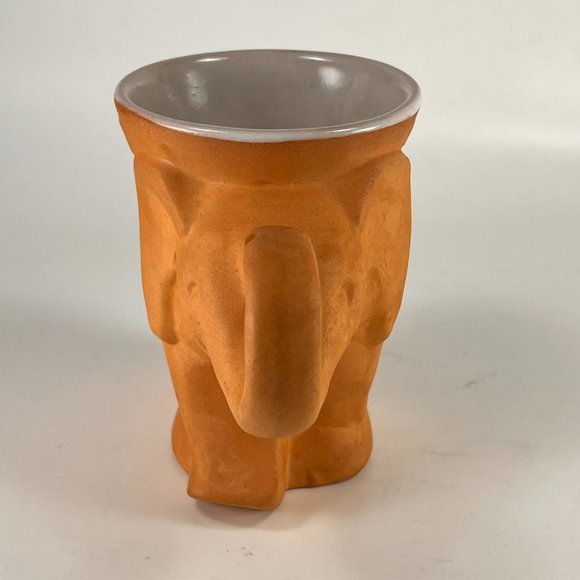 Vtg Frankoma Elephant Mug Cup Clay Stoneware Glaze Republican GOP Political 80s - Picture 3 of 13